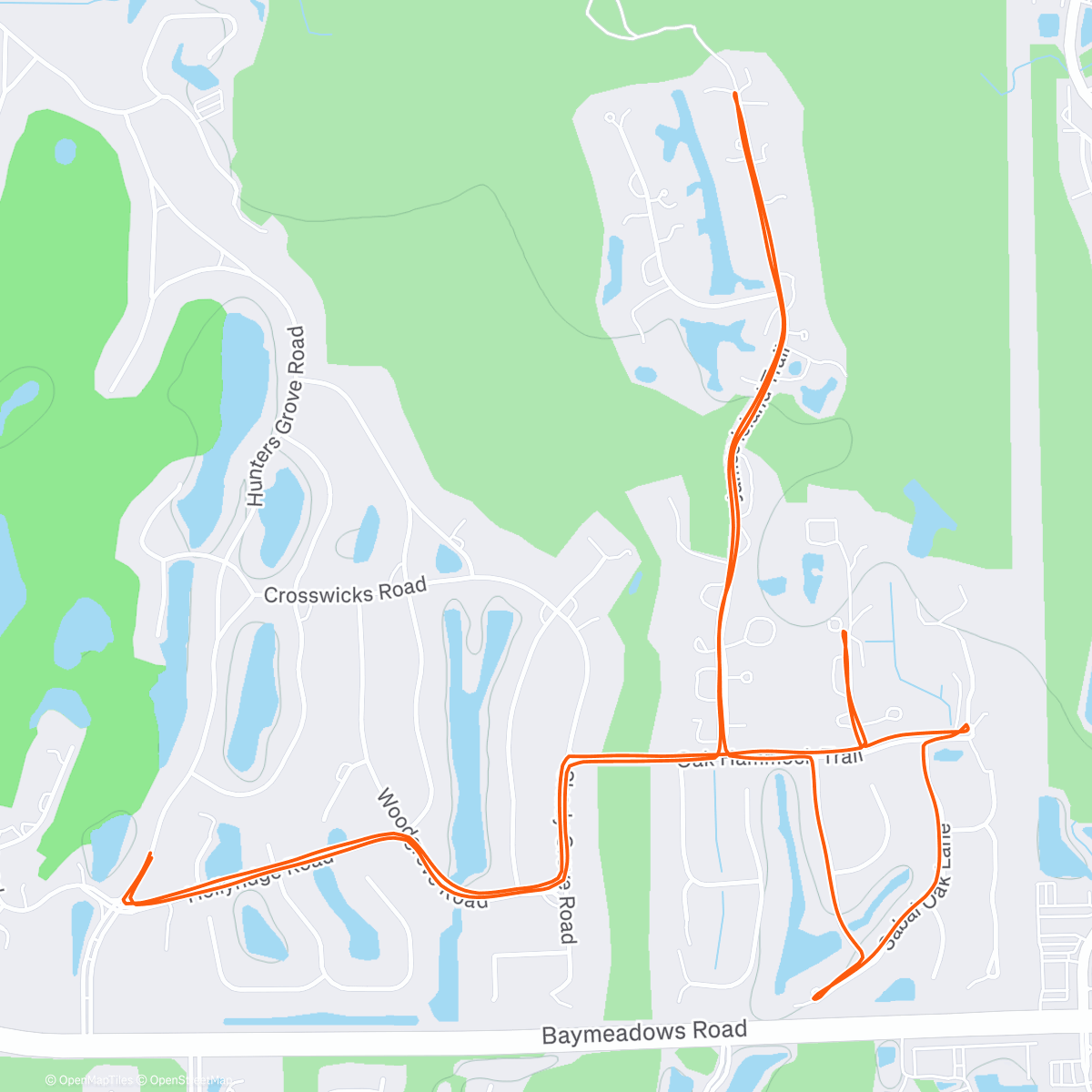 Map of the activity, Morning Run