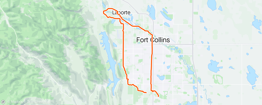 Map of the activity, Morning Ride Around Town