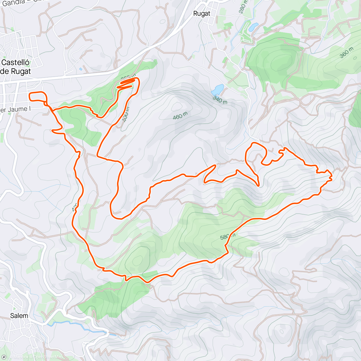 Carte de l'activité Trail de les Gerres de Castelló de Rugat