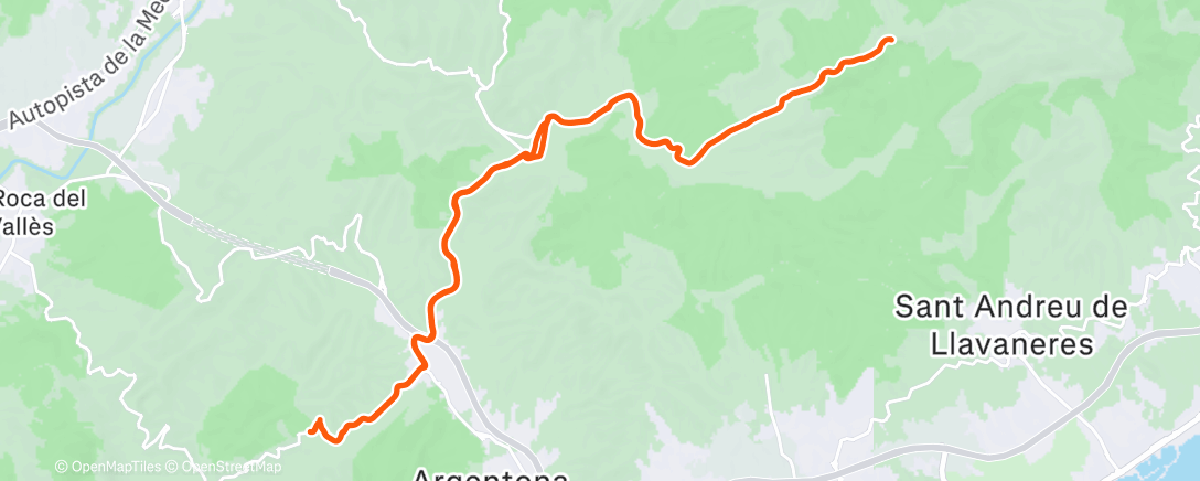 Map of the activity, Lunch Mountain Bike Ride