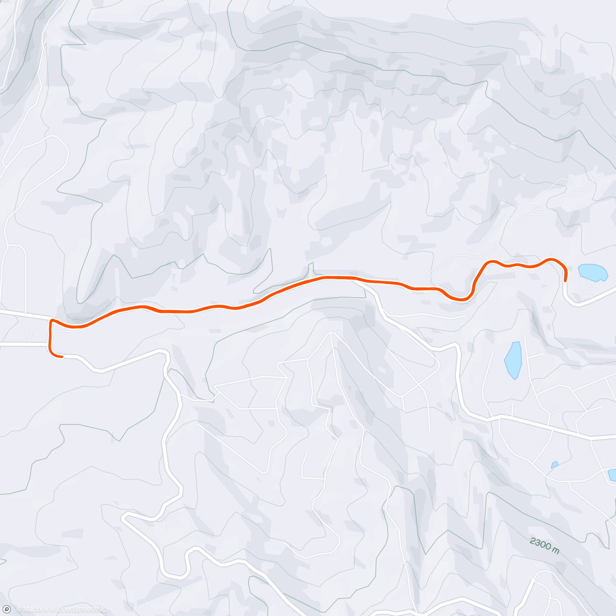 Map of the activity, Morning run on Lake Creek Rd.