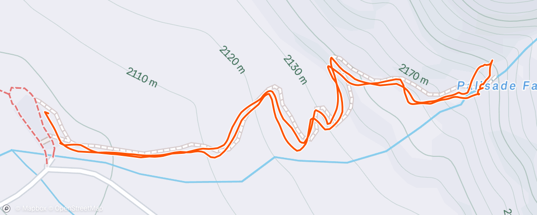 Map of the activity, Palisade falls