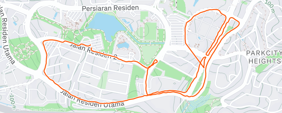 Map of the activity, Morning Run
