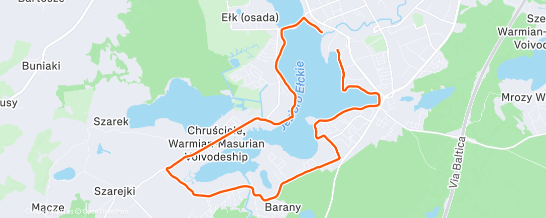 Map of the activity, Morning Run