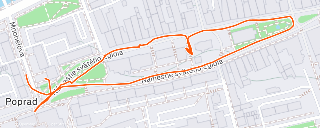 Map of the activity, Poprad with My Slovak Family