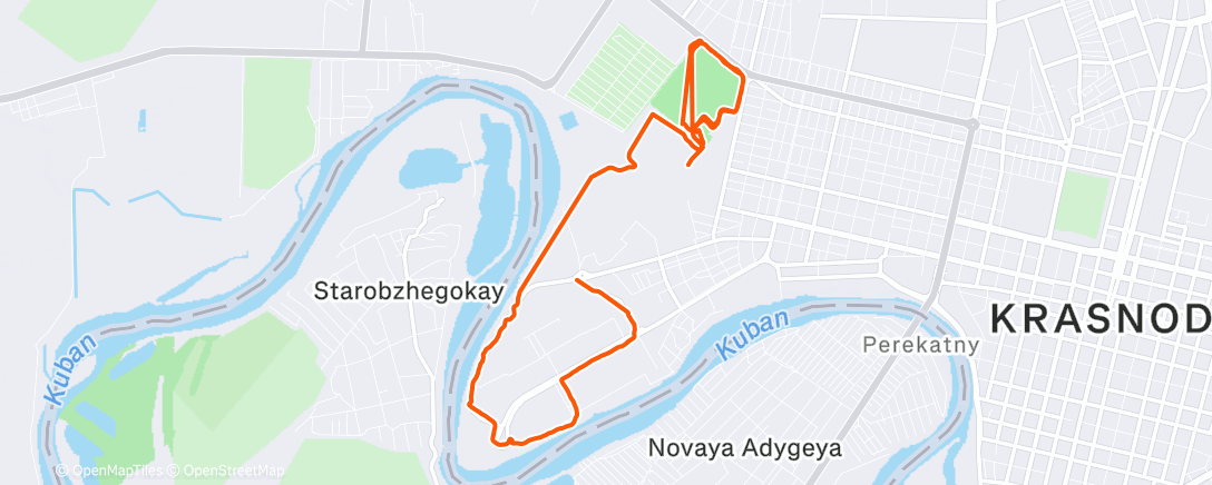 Map of the activity, Ночной забег