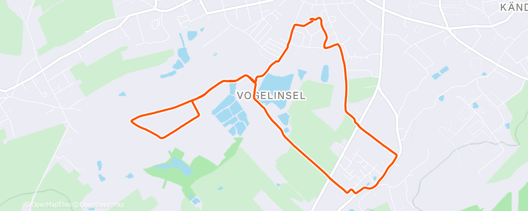 Map of the activity, Lauf am Morgen