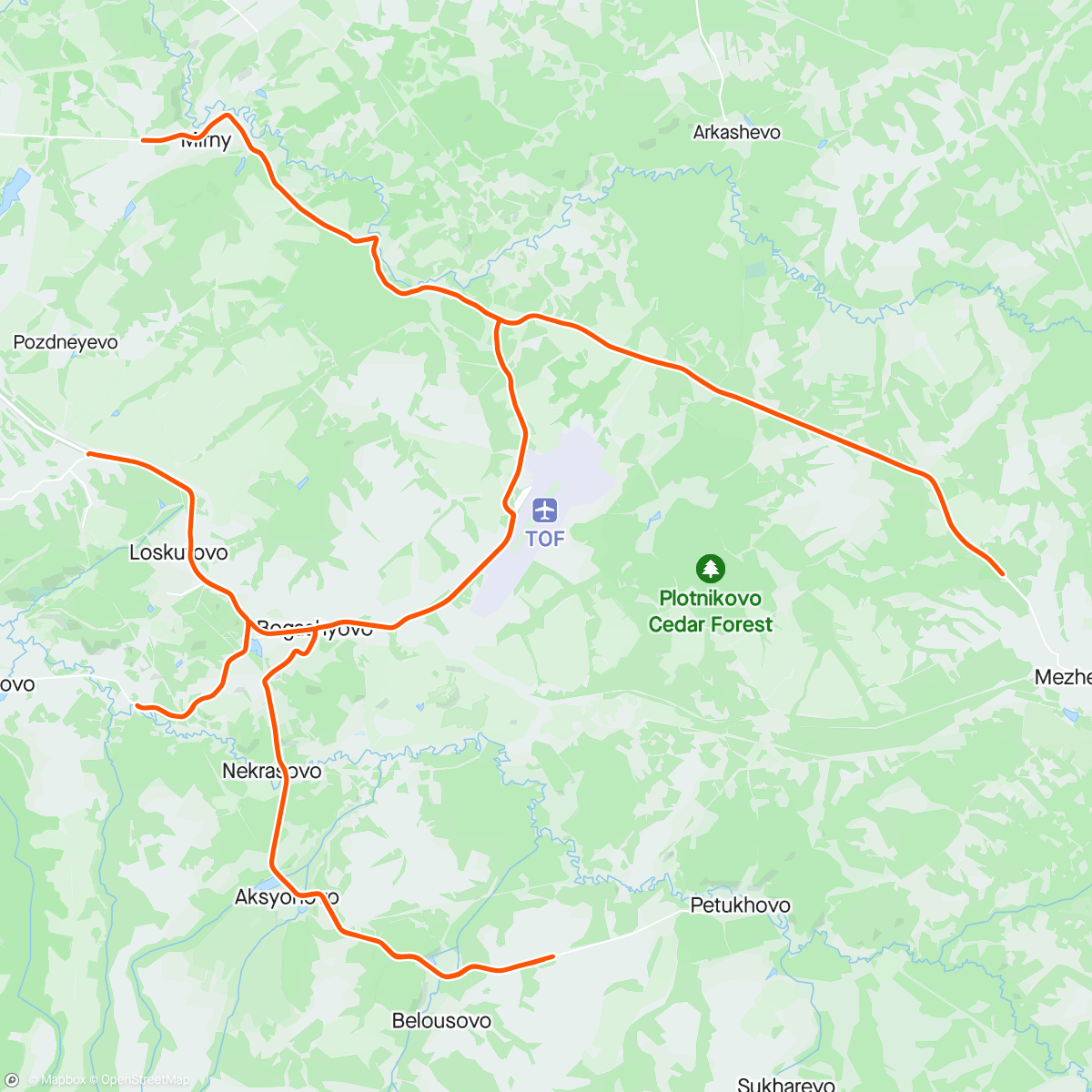 Map of the activity, 1.5k в радиусе 30км от дома!