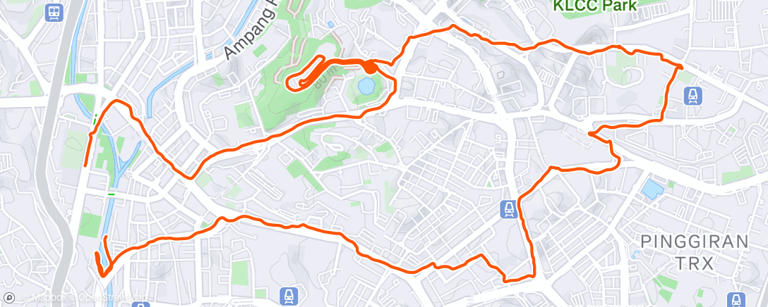 Map of the activity, Morning Run