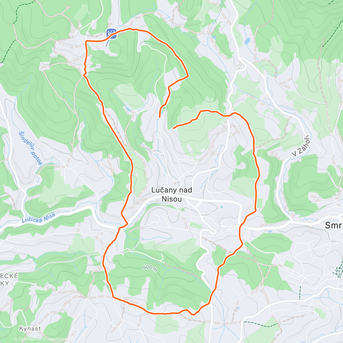 Map of the activity, Rodinná procházka 🙌