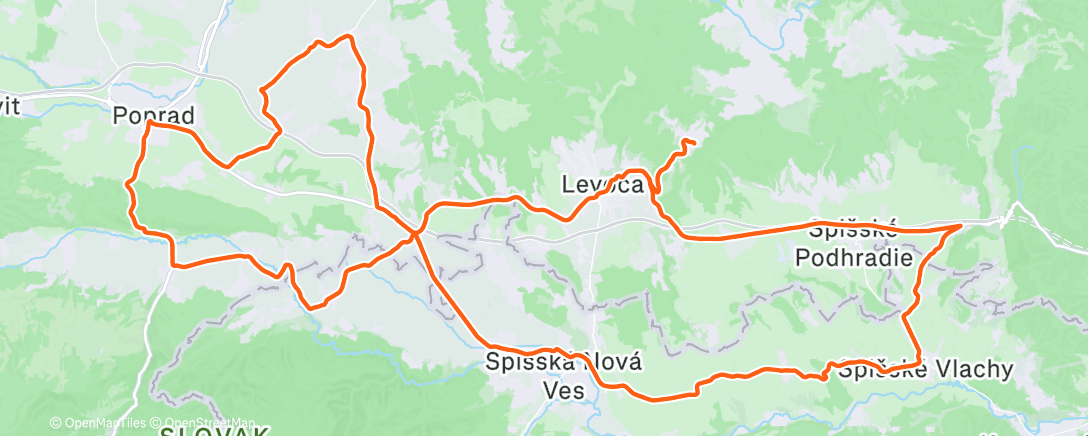 Карта физической активности (Lunch Ride)