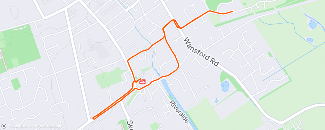 Map of the activity, Evening Run