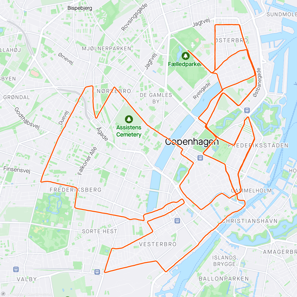 Mapa da atividade, Copenhagen Marathon 🇩🇰 - 2:49:02