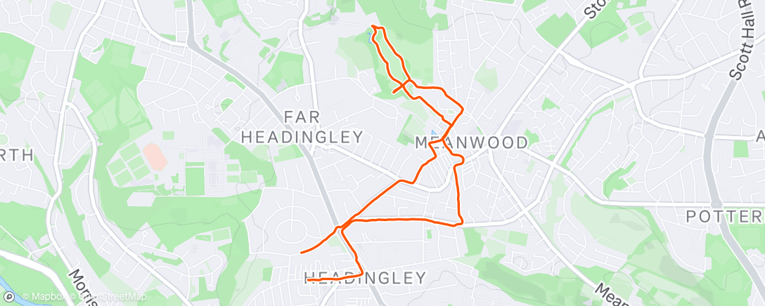 Map of the activity, Evening Run