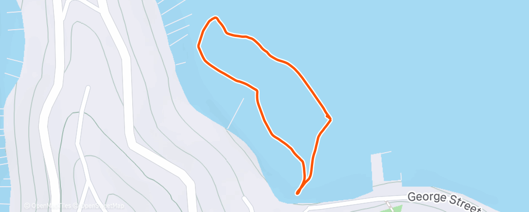 Map of the activity, Afternoon Swim