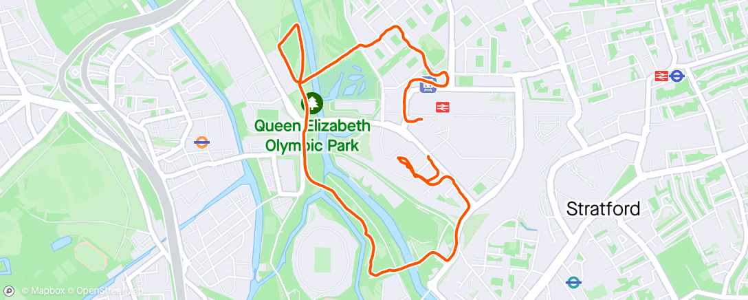 Map of the activity, 30 min run