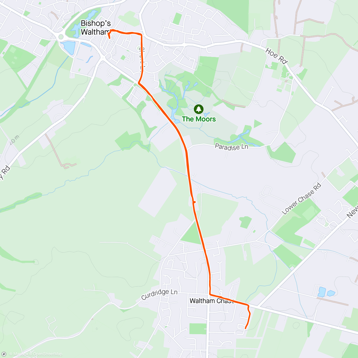 Map of the activity, ride + died