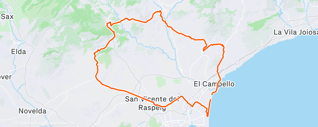 Map of the activity, De tibi classic route maar dan trager