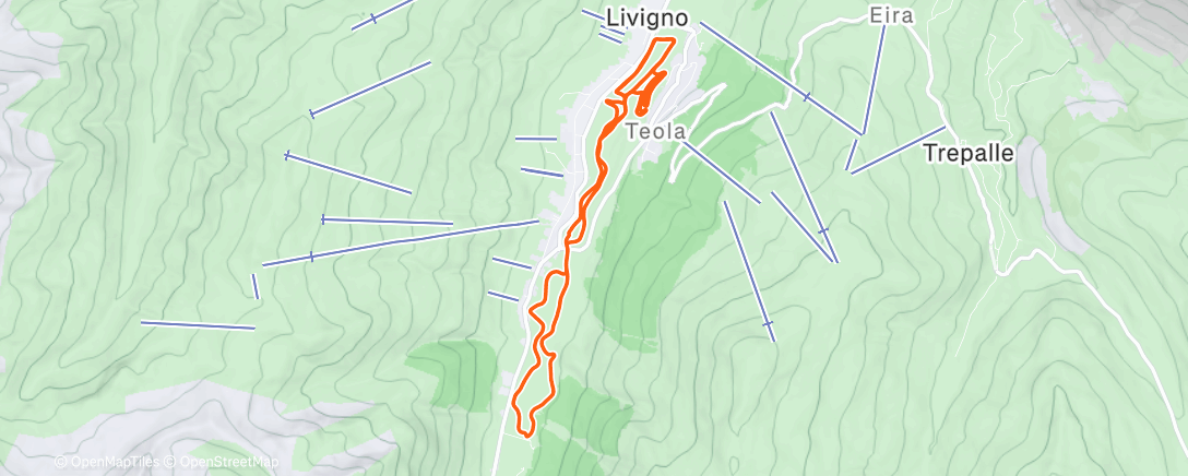 Map of the activity, Morning Nordic Ski