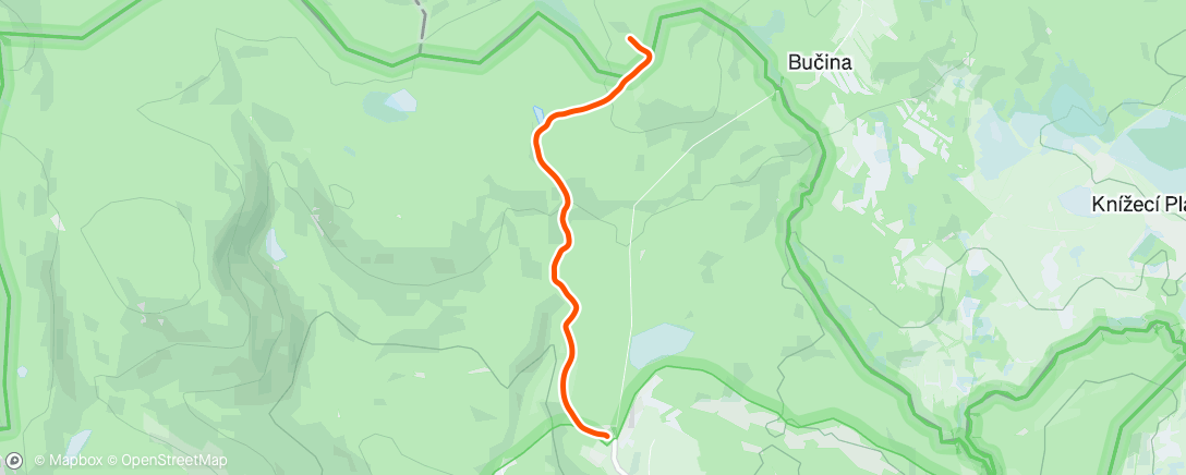 Map of the activity, Lunch Trail Run