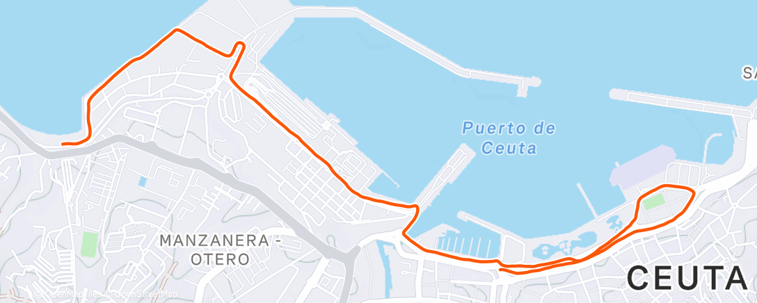 Карта физической активности (Carrera a la hora del almuerzo)