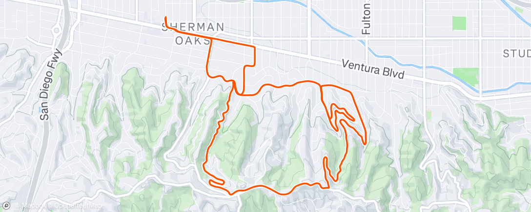 Map of the activity, Afternoon Run