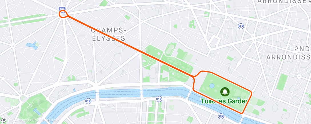 Mapa da atividade, Zwift - 03. Cadence and Cruise in Paris