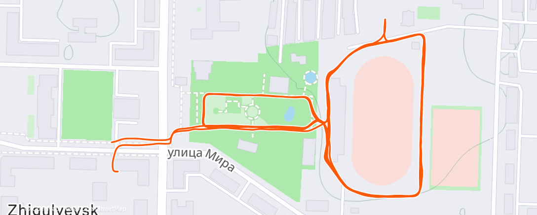 Карта физической активности (Вечерний забег)