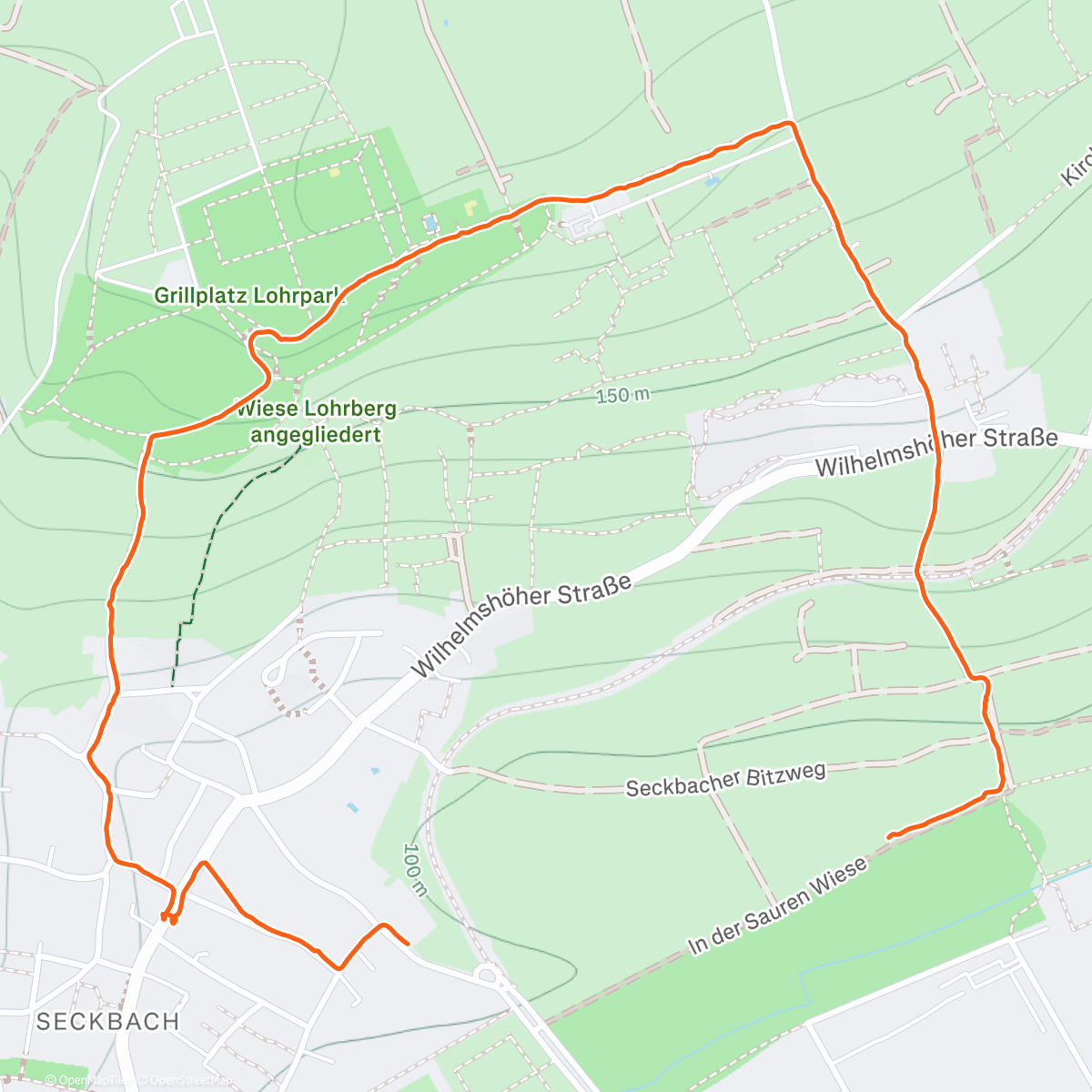 Map of the activity, Spaziergang am Nachmittag
