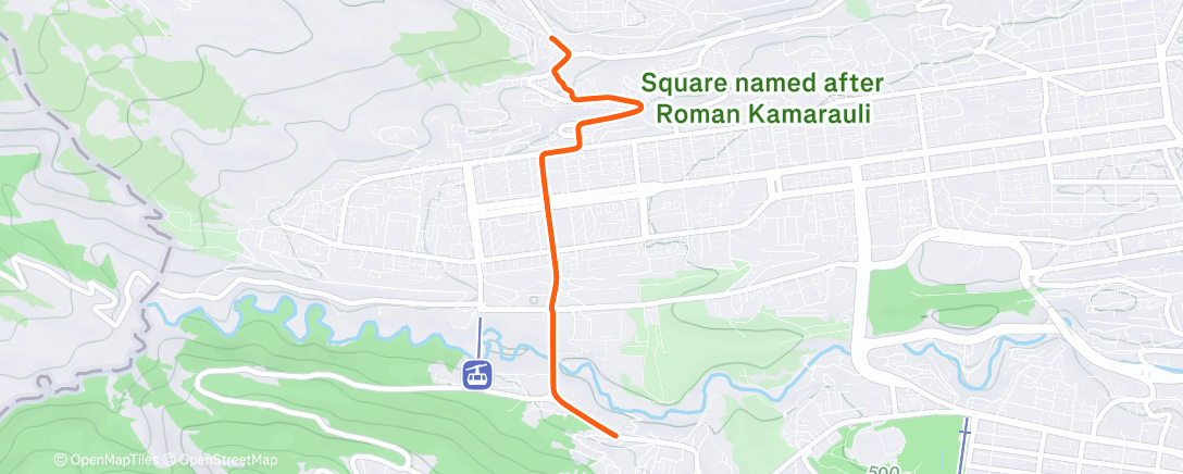 Map of the activity, Afternoon Walk