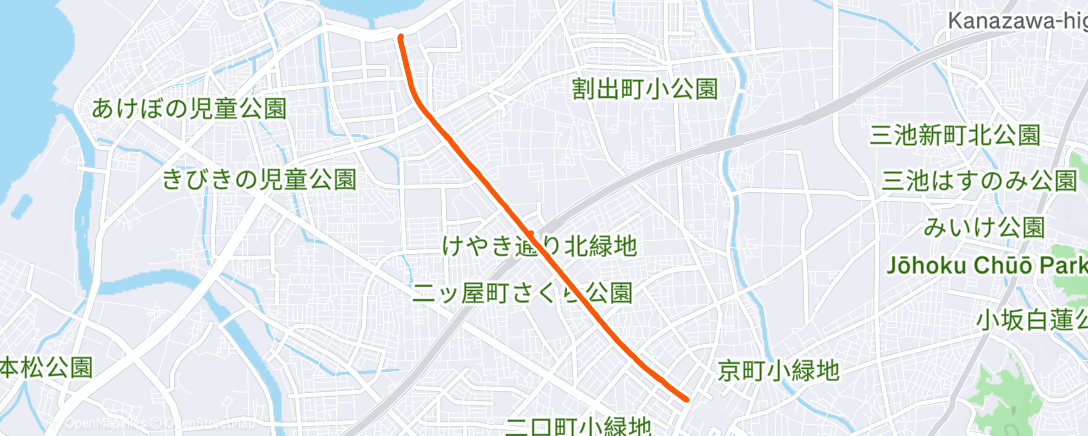 Mapa de la actividad (夕方のランニング)