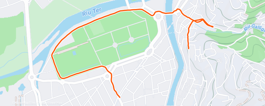 Map of the activity, Morning Run