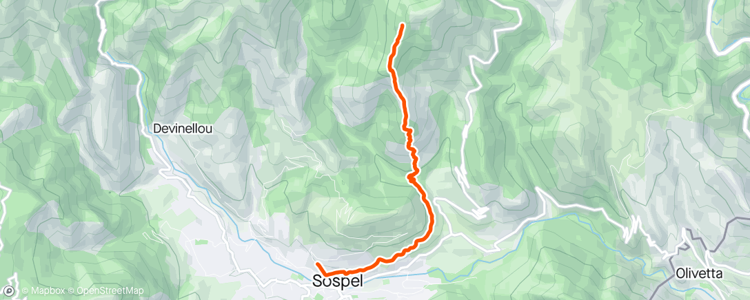 Map of the activity, Mont Gros en randonnée dynamique