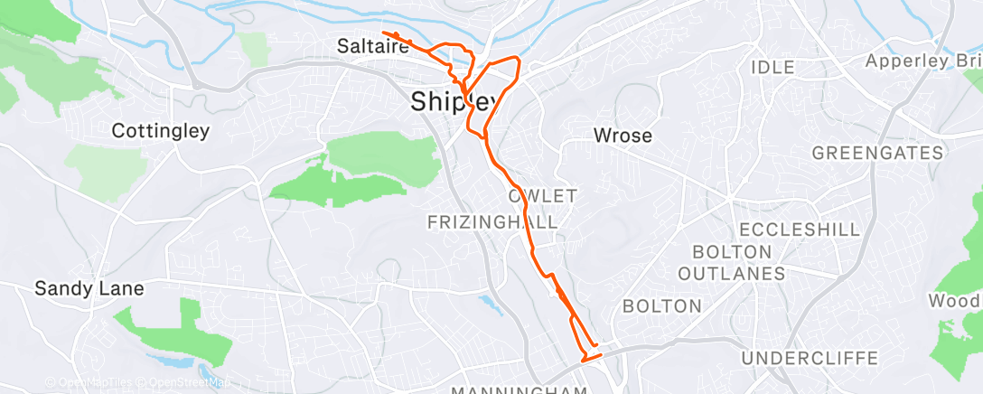 Map of the activity, Morning Mountain Bike Ride