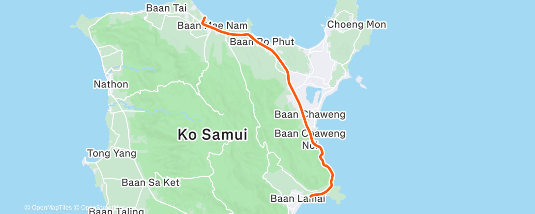 Map of the activity, 🇹🇭 moving to Lamai Beach