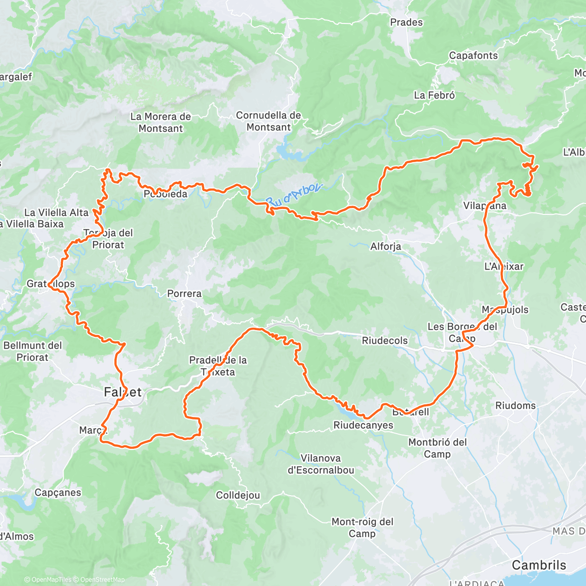 Map of the activity, Morning Ride
