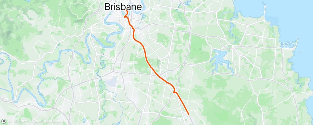 Map of the activity, Out to Springwood and back