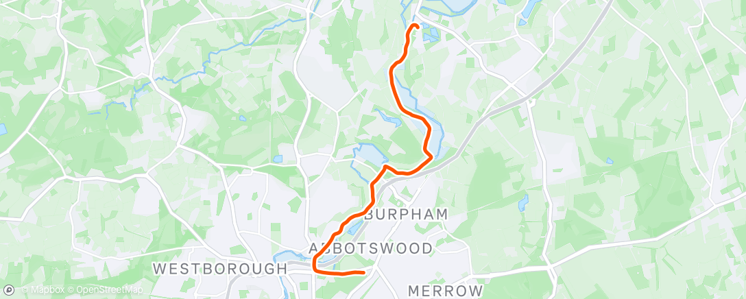 Map of the activity, Morning Run