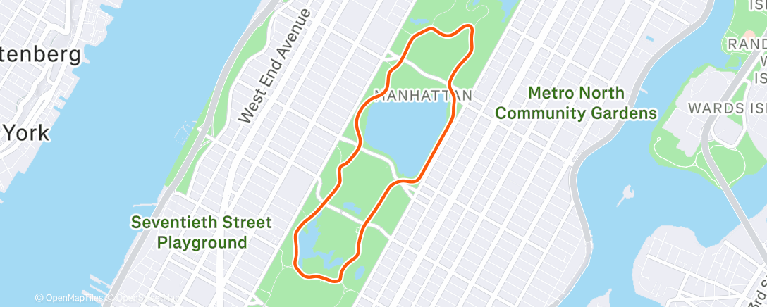 Map of the activity, Zwift - Warm Up on The 6 Train in New York