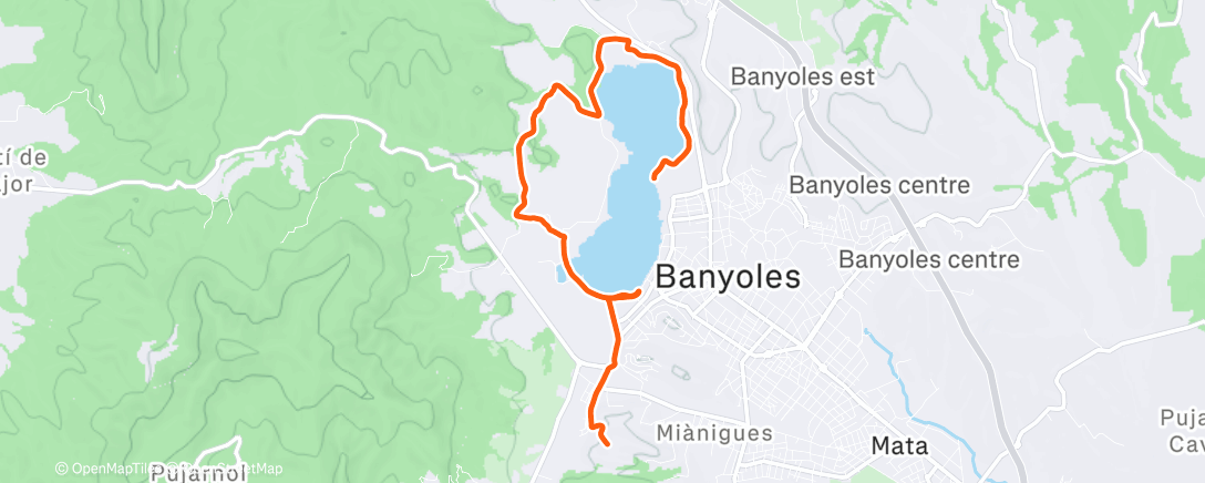 Map of the activity, Morning Run