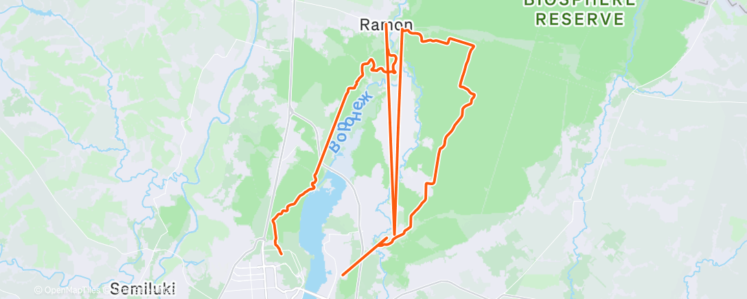 Map of the activity, Утренний велозаезд