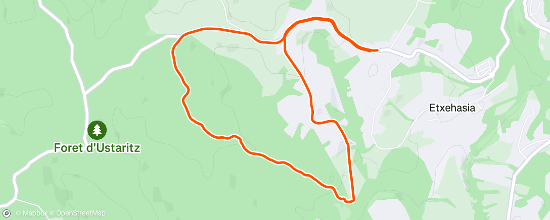 Map of the activity, Lunch Trail Run