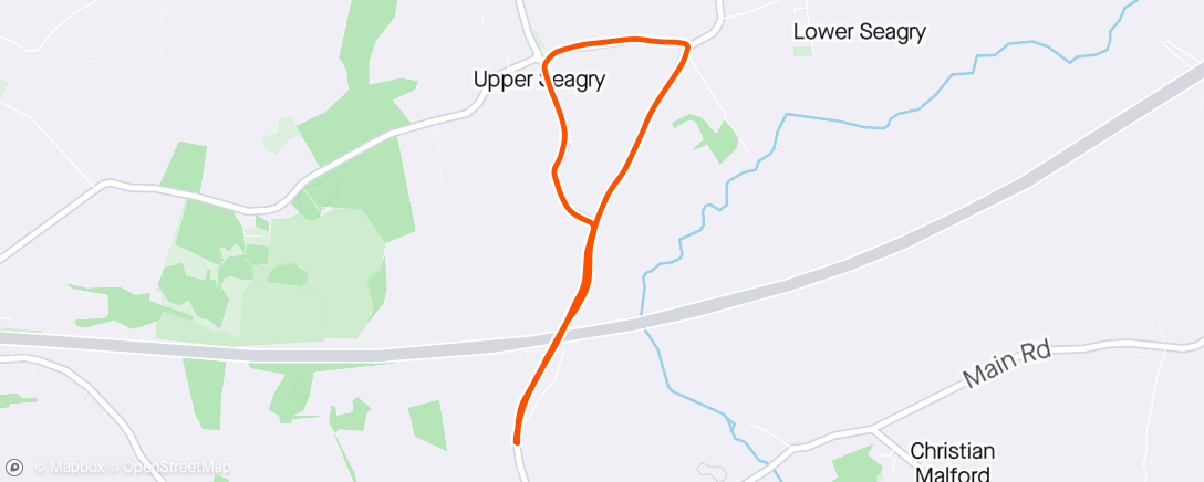 Map of the activity, Test ride.