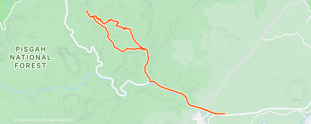 Map of the activity, Afternoon Mountain Bike Ride
