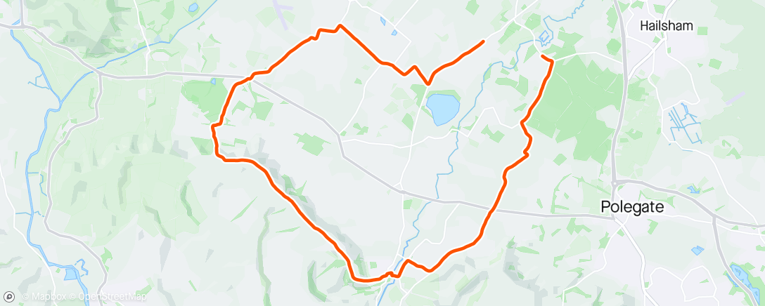 Map of the activity, South Downs Ride