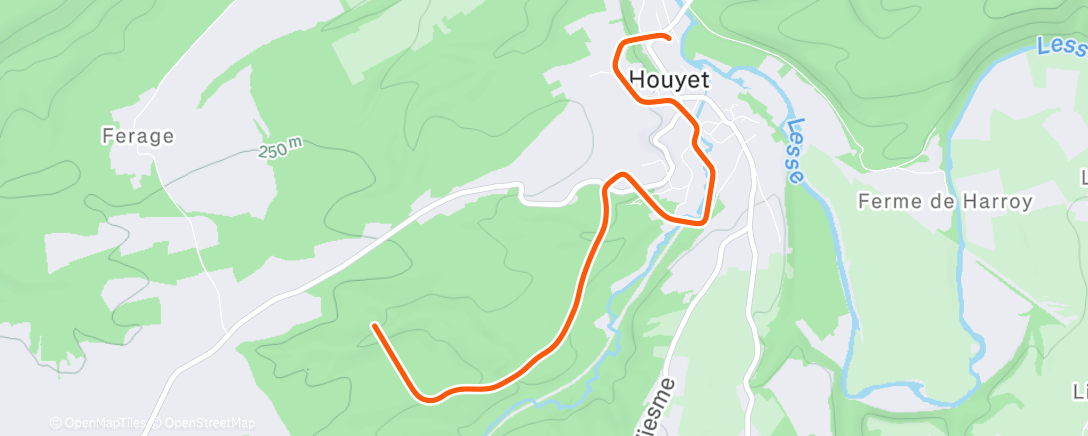 Map of the activity, MyWhoosh - Ardennes