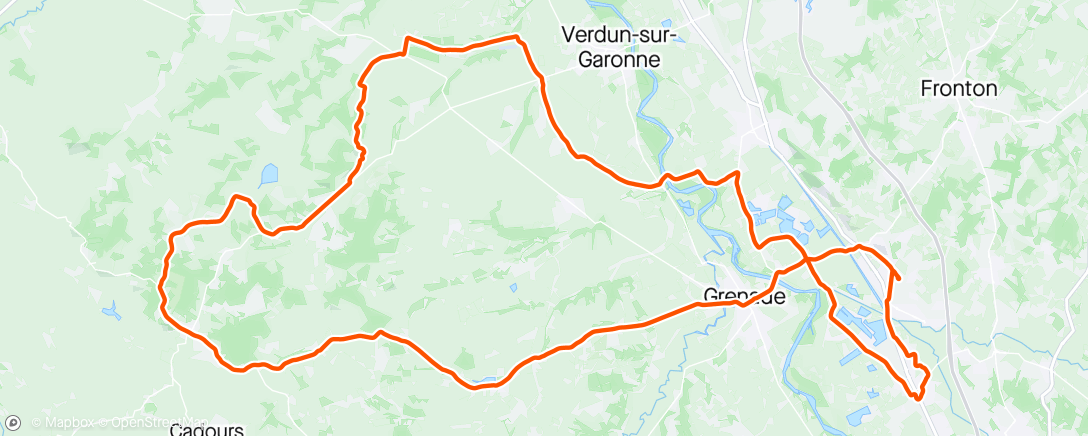 Map of the activity, Rando FSGT Saint Jory