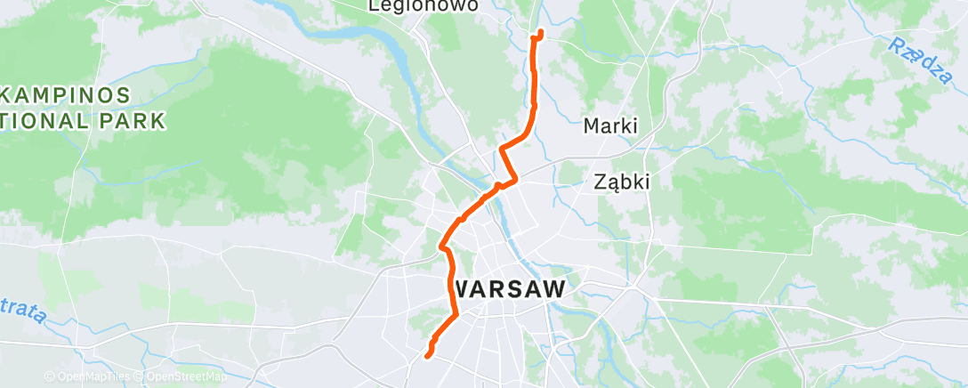 Карта физической активности (Morning Ride)