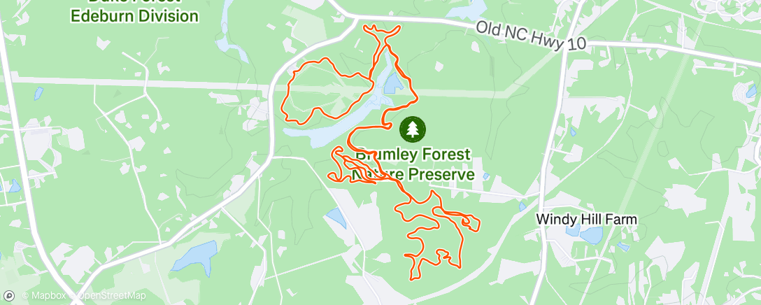 Map of the activity, Afternoon Mountain Bike Ride