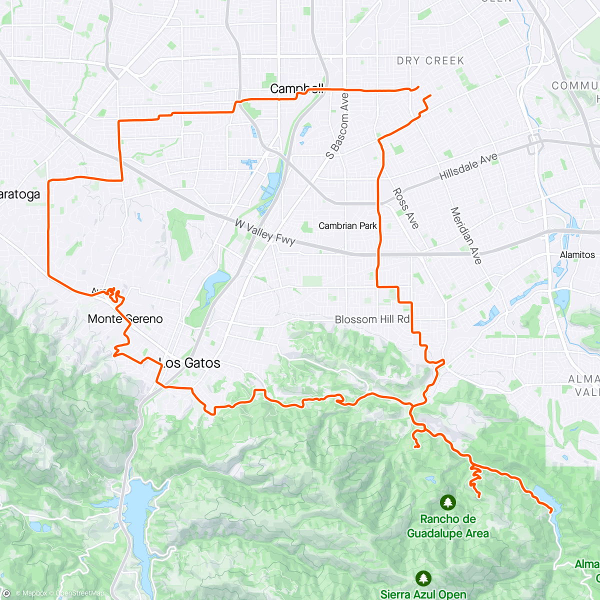 Map of the activity, Tour de Mike’s Bikes